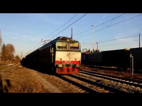 E.652 CON TRENO MERCI IN TRANSITO A BORGO S. DALMAZZO (CN) 18 - 1 - 2018
