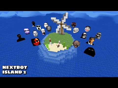 SURVIVAL ISLAND PART 2 WITH 100 NEXTBOTS in Minecraft - Gameplay - Coffin Meme