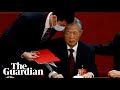 New footage from China congress fuels questions about why Hu Jintao was hauled out