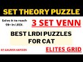Set theory based LRDI puzzle | 3 set venn diagram | Best of the puzzles for CAT