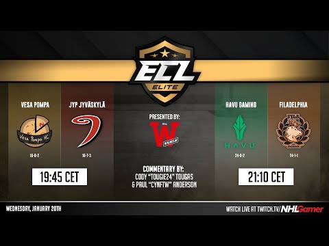 Vesa Pompa vs Jyp Jyväskylä & HAVU Gaming vs FILADELPHIA - ECL 11 (Elite) | NHL 21 EASHL 6s