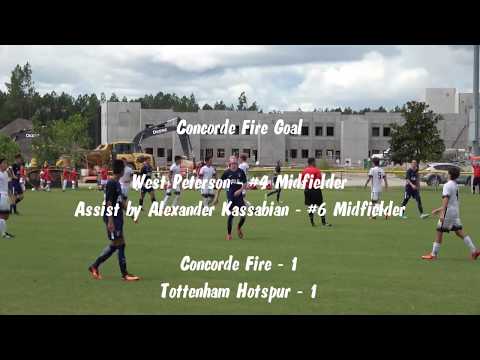 Concorde Fire U17 SRPL Goals Scored vs. Tallahassee Tottenham Hotspur - 08/26/2017
