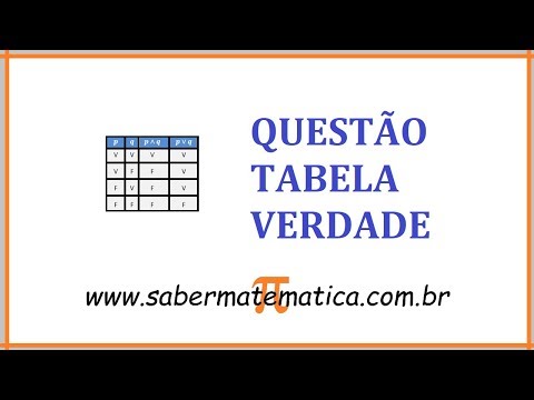 QUESTÃO COMENTADA SOBRE TABELA VERDADE (PC ES 2019)