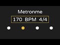 170 Bpm Metronome (with Accent ) | 4/4 Time |