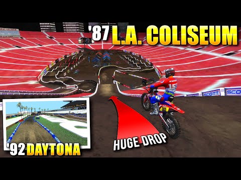 This Drop Is Crazy Big - New 1992 Daytona & 1987 L.A. Coliseum - MX vs ATV Reflex