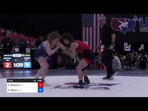 57 Kg Cons Semis - Ashley Whetzal, Missouri Vs Shelby Moore, White River Hornets Wrestling Club 75