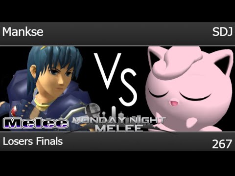 MNM 267 - Mankse (Marth) vs SDJ (Jigglypuff) Losers Finals - SSBM