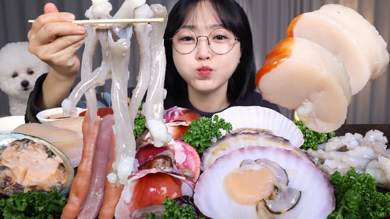 소주가 달아지는 해물모듬 먹방🍶🦪새조개 낙지 개불 가리비 키조개 전복 Raw Seafood Mukbang ASMR