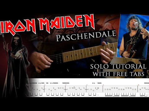 How to play Adrian Smith's solos #45 Paschendale (with tablatures and backing tracks)