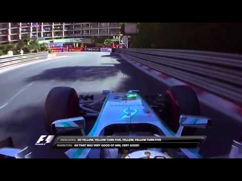 F1 Monaco 2014 Qualifying 3 Lewis Hamilton Team Radio - "That Was Very Good Of Him"