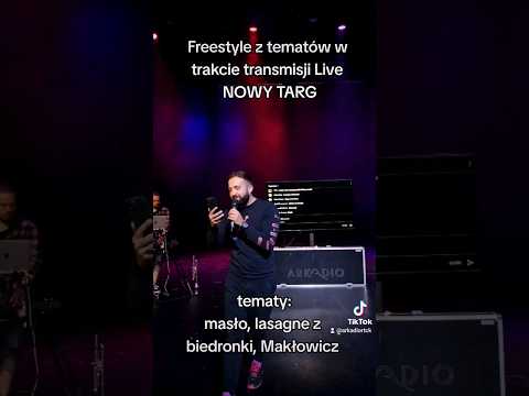 Arkadio Freestyle Nowy Targ - fragment transmisji live #maslo #biedronka #lasagne #maklowicz