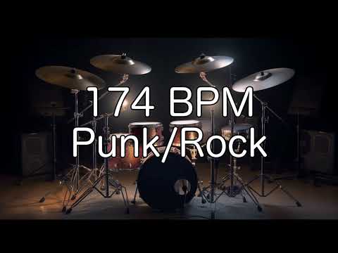 Punk/Rock Groove: 174 BPM Drum Beat for Musicians