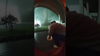 Woman Tries to Save Her Cat As a Tornado Approaches😫🌪️💥 #shortvideo #viralvideo #tornado #shorts