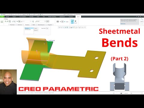 Creo Parametric - Sheetmetal Bends (Part 2)