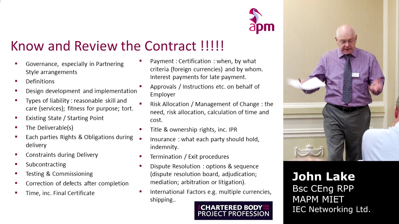 APM Guide to Contracts and Procurement, Manage and Deliver the Contract by John Lake