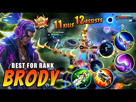 Brody Best Build For Mythic Rank [ Brody Top 1 Global Build ] | Mobile Legends