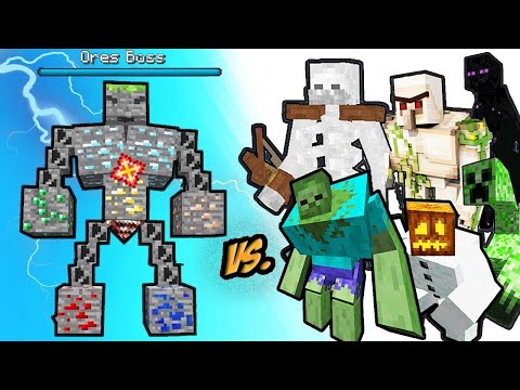 Ores Boss Vs. Mutant Monsters in Minecraft