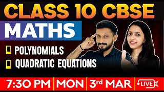 CBSE Class 10 | Maths | Polynomials | Quadratic Equations | Exam Winner