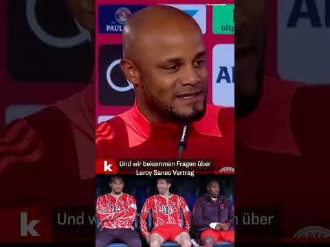 Video Thumbnail: Kompany lächelt: "Spielen dreimal zu null und ich bekomme Fragen zu Sané" #shorts