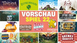 SPIEL 22 Neuheiten von Taverna Ludica, Board Game Circus & Strohmann Games