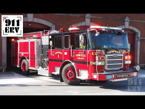 Lowell Fire Truck Responding | NEW Engine 1