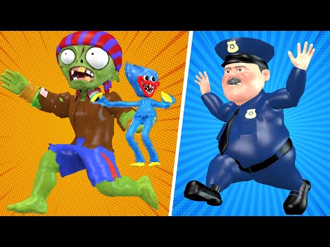 Dad Nick vs Police Dutiful Protect Tani vs Doll Squid Game From Zombie - Scary Teacher 3D Sisterhood