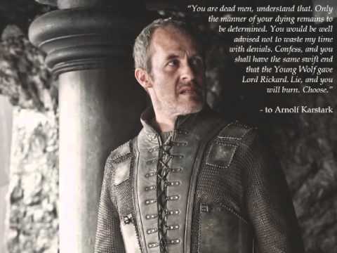 Stannis Baratheon Quotes Tribute - Blood Diamond London