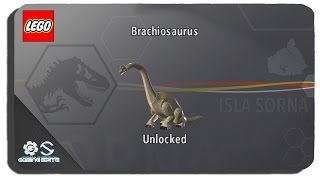 Lego Jurassic World - How to Unlock Brachiosaurus Dinosaur Character Location