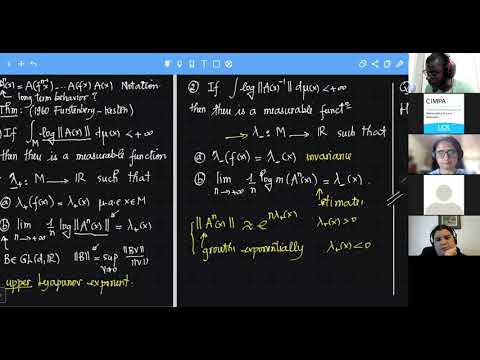 Charla: “Lyapunov exponents for Linear cocycles: Regularity problem”.