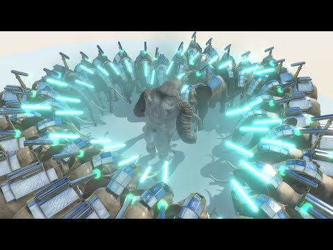 Every Unit surrounded by ROCKET ELLIE - Animal Revolt Battle Simulator