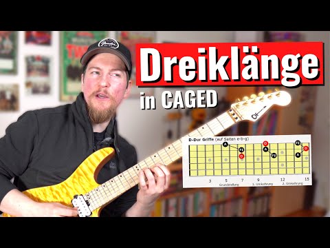Begleiten mit Dreiklängen im CAGED System | Online Unterricht E-Gitarre
