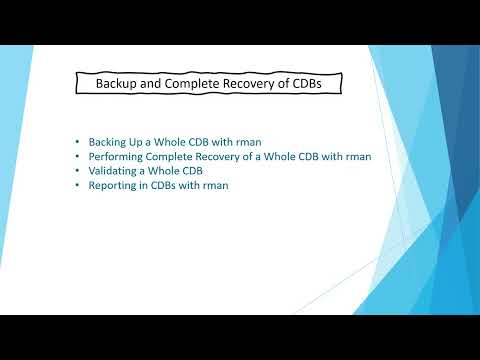 Backup and recover CDB using Rman