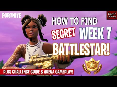 How to Find SECRET Week 7 Battlestar! Plus Arena Gameplay & Challenge Guide! (Fortnite)