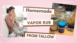 Homemade Vapor Rub From Beef Tallow | Are You Sick? Make This!