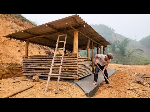 The Journey to Building a Complete Farm with Fireplace and Barns