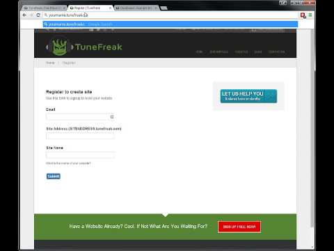 TuneFreak: Creating your free band website