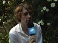 Jonas Bjerre can't beat kids at Guitar Hero. 