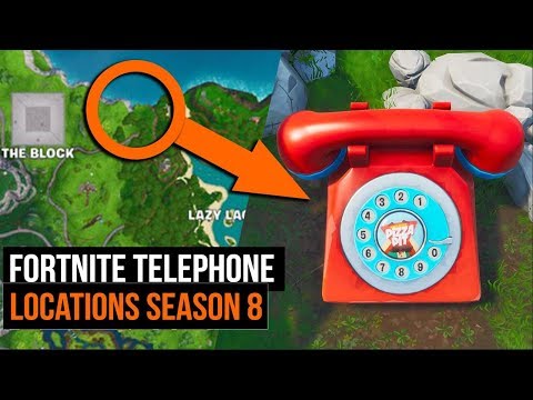 where to find big telephones in fortnite season 8 challenges - fortnite durr burger number fatal fields