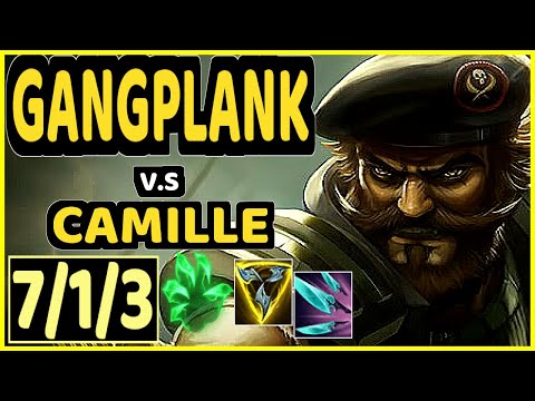 HYDROGEN (GANGPLANK) vs CAMILLE - 7/1/3 KDA TOP GAMEPLAY - BR Ranked DIAMOND