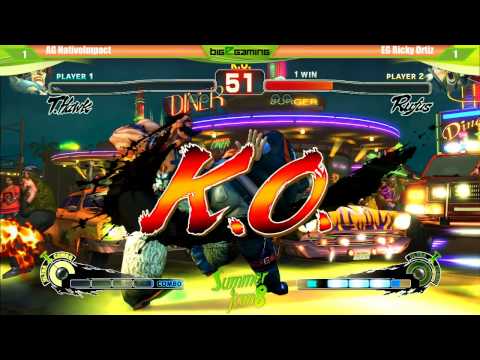Summer Jam 8 - Ultra Street Fighter 4 Losers Final - AG Native Impact vs EG Ricky Ortiz