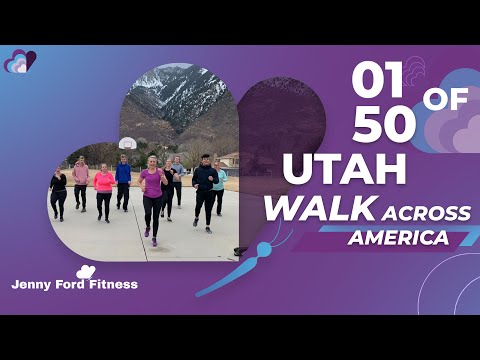 Walk Across America Workout | 1 of 50 | Utah | Walking at Home Beginner Quick Fitness | 30 Min
