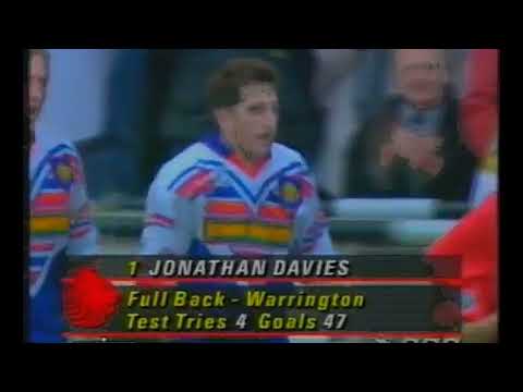 SENSATIONAL JONATHAN DAVIES TRY - GREAT BRITAIN v AUSTRALIA - 1994 ASHES RUGBY