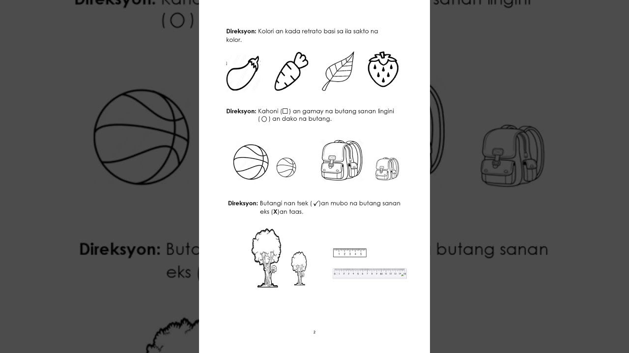 KINDER 1ST QUARTER EXAM NUMERACY