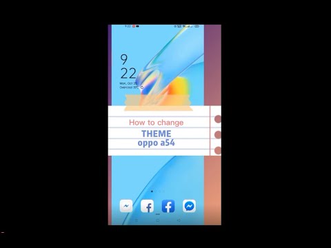 HOW TO CHANGE THEME | OPPO A54