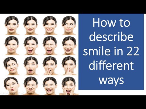 describe smile in 22 different ways | smile vocabulary | English