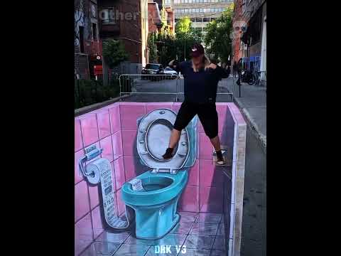 Other 3D Street art Vs This One ☠️ #shorts