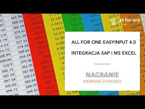 All for One EasyInput 4.0 – integracja SAP i MS Excel