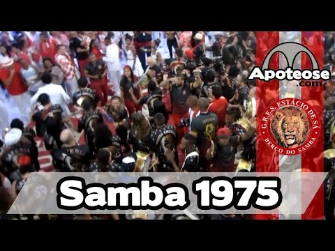 Estácio de Sá/São Carlos 1975 - Bateria - Apresentação no Salgueiro