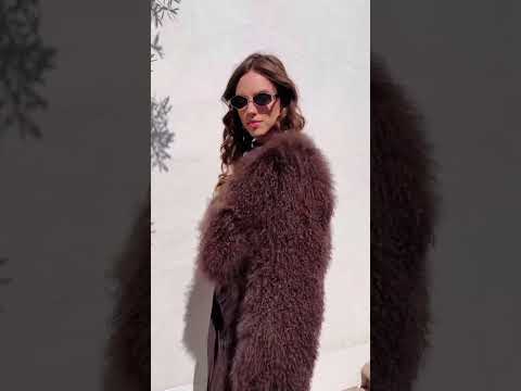 Harmony Mongolian Wool Jacket in Brown by Lisa Maree