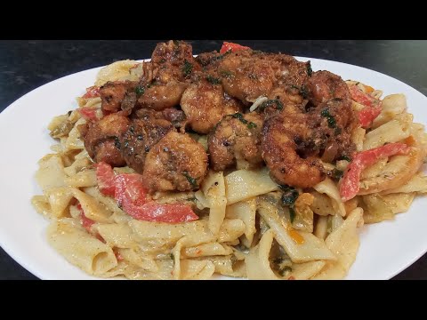 RASTA PASTA & COCONUT JERK PRAWNS RECIPE 🇬🇧🇬🇾🙏♥️